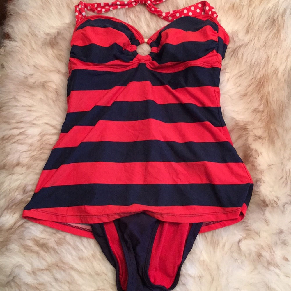 Tommy Hilfiger One Piece Nautical Swimsuit